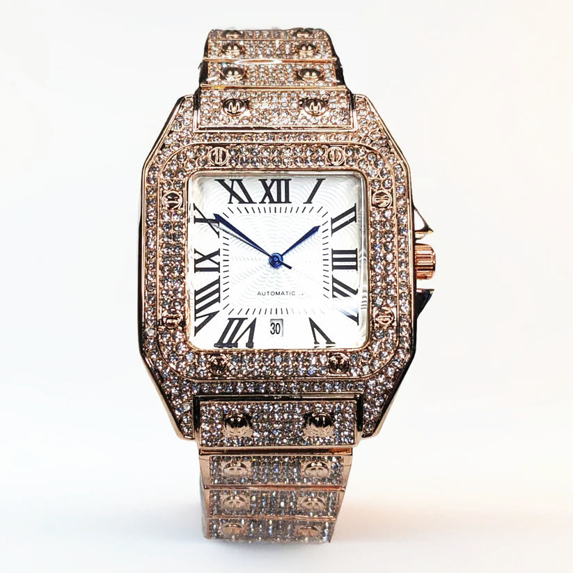 Daimond Rose gold Watch For Men