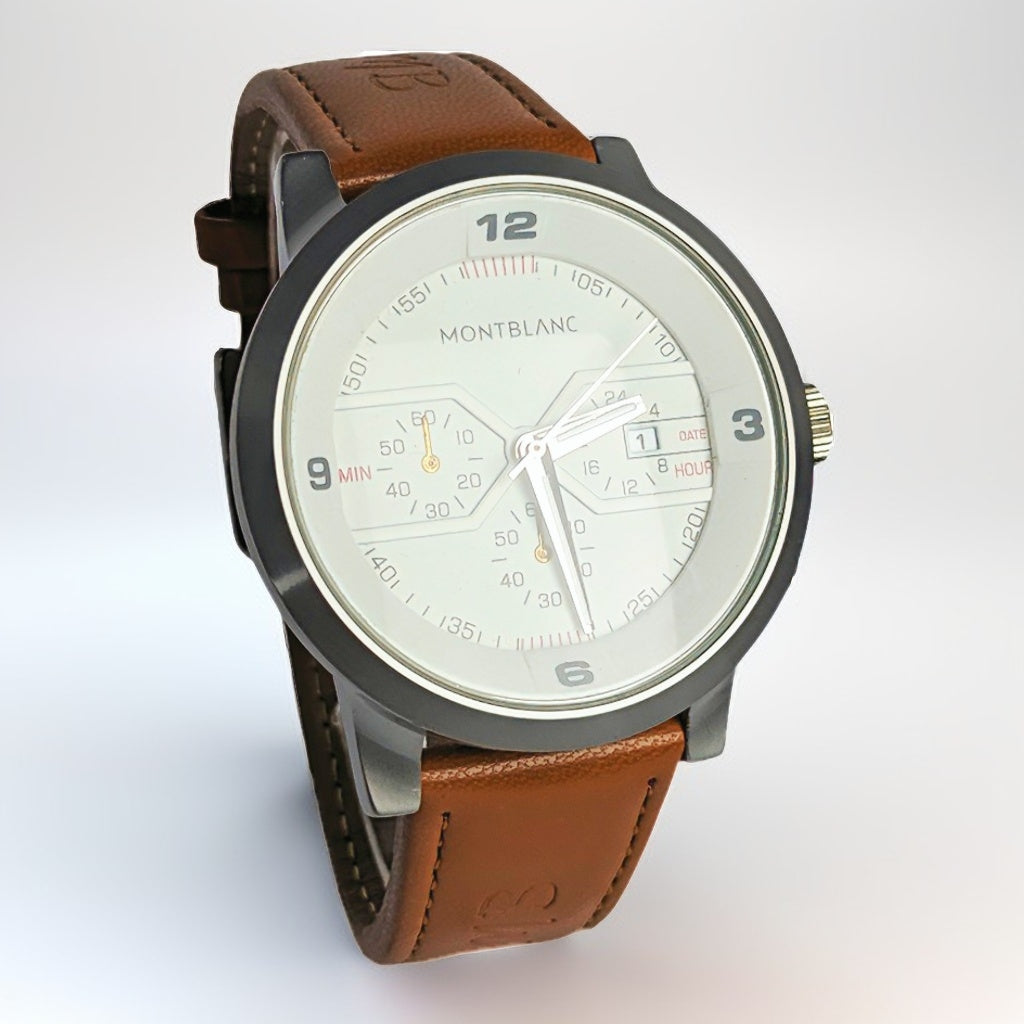 MB Brown Strap Watch For Men