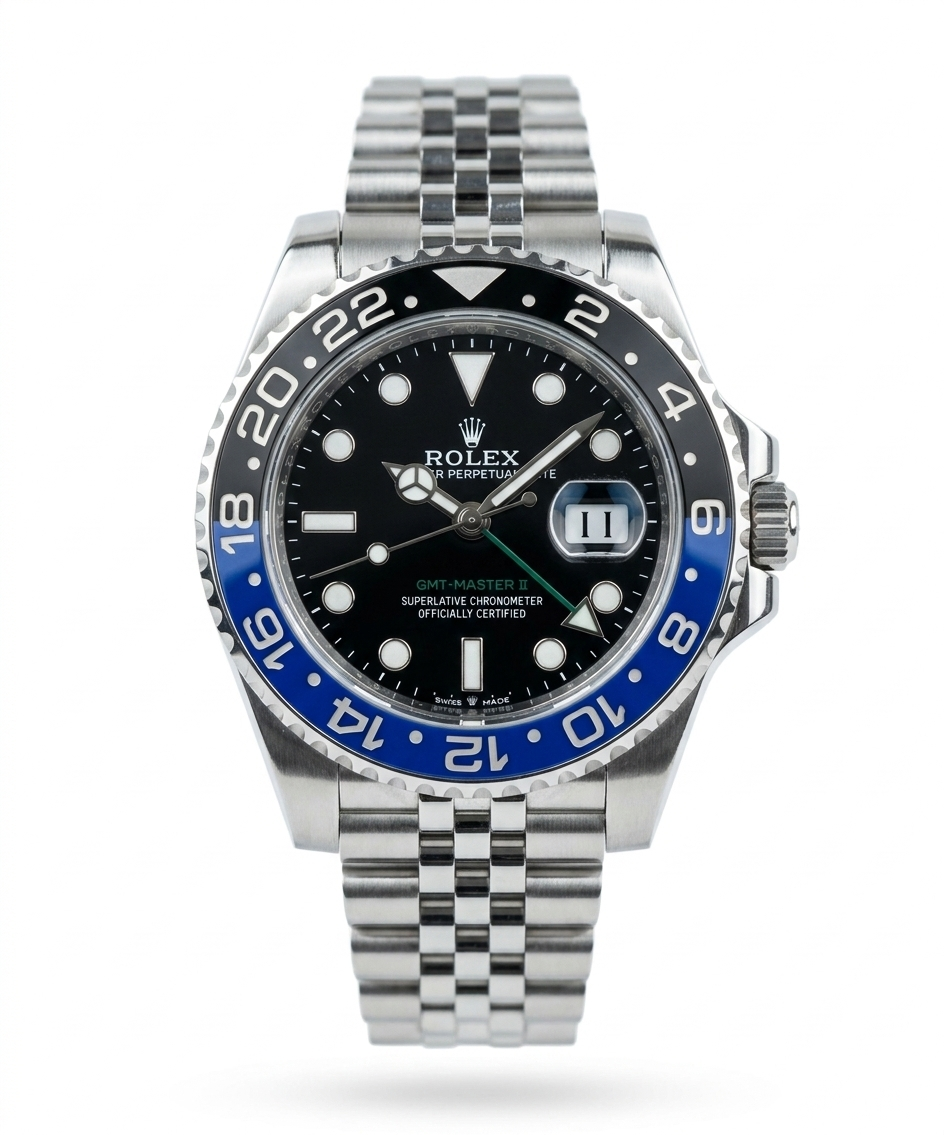 RLX Blue & Black Split Ceramic Bezel Automatic Watch Semi Auto