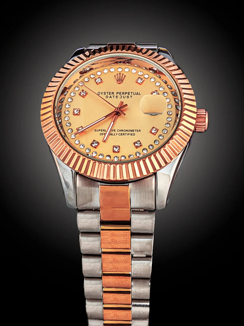 R RoseGold Watch