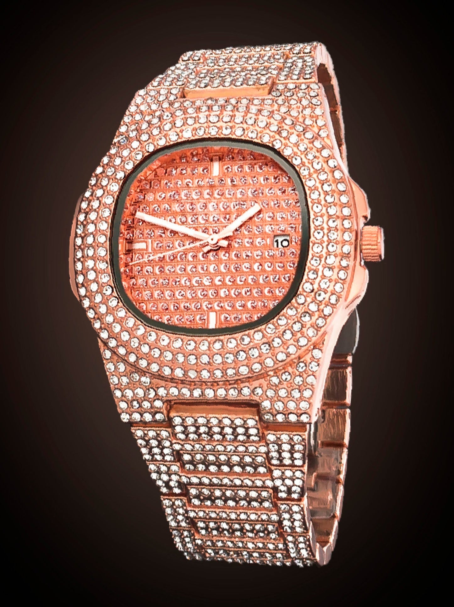 P-P ROSE GOLD ICE WATCH