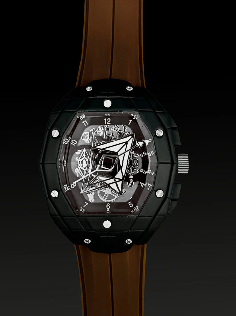 Men Trending Watch Unique Desgin Brown