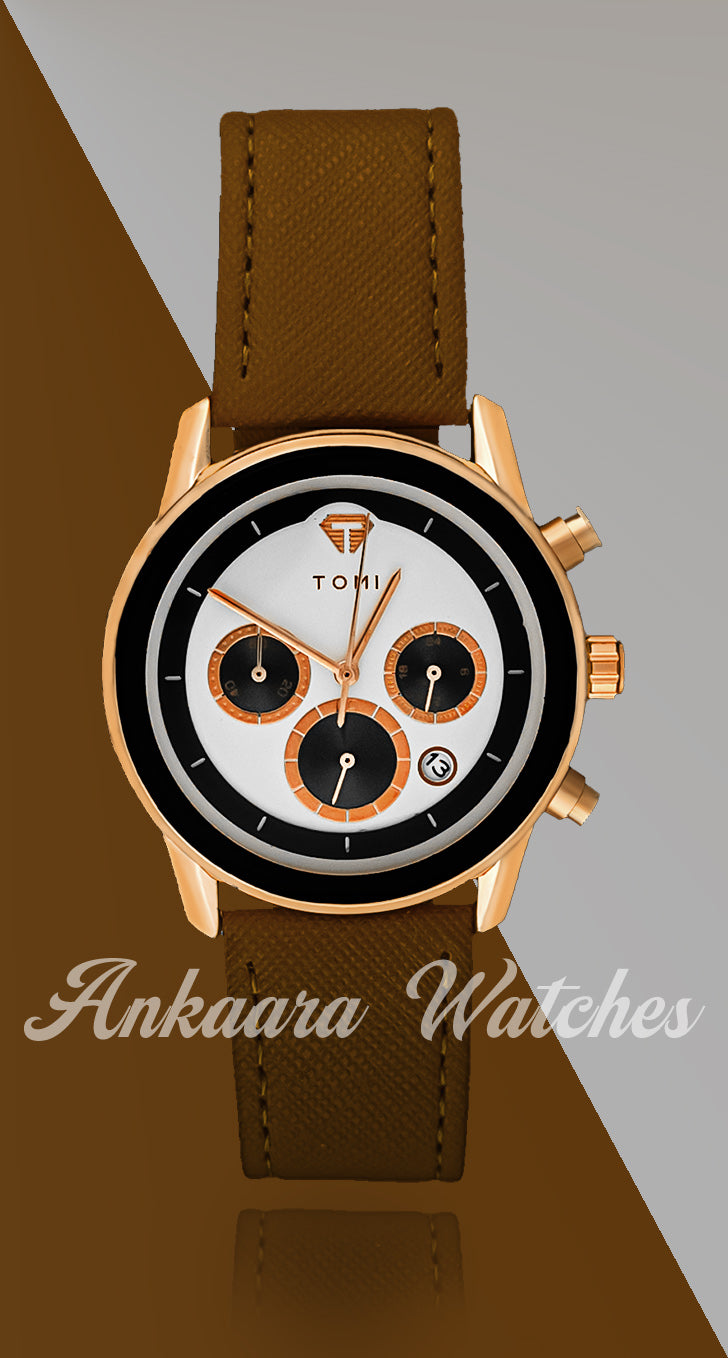 TOMI Brown Chorograph Sports Watch For Men