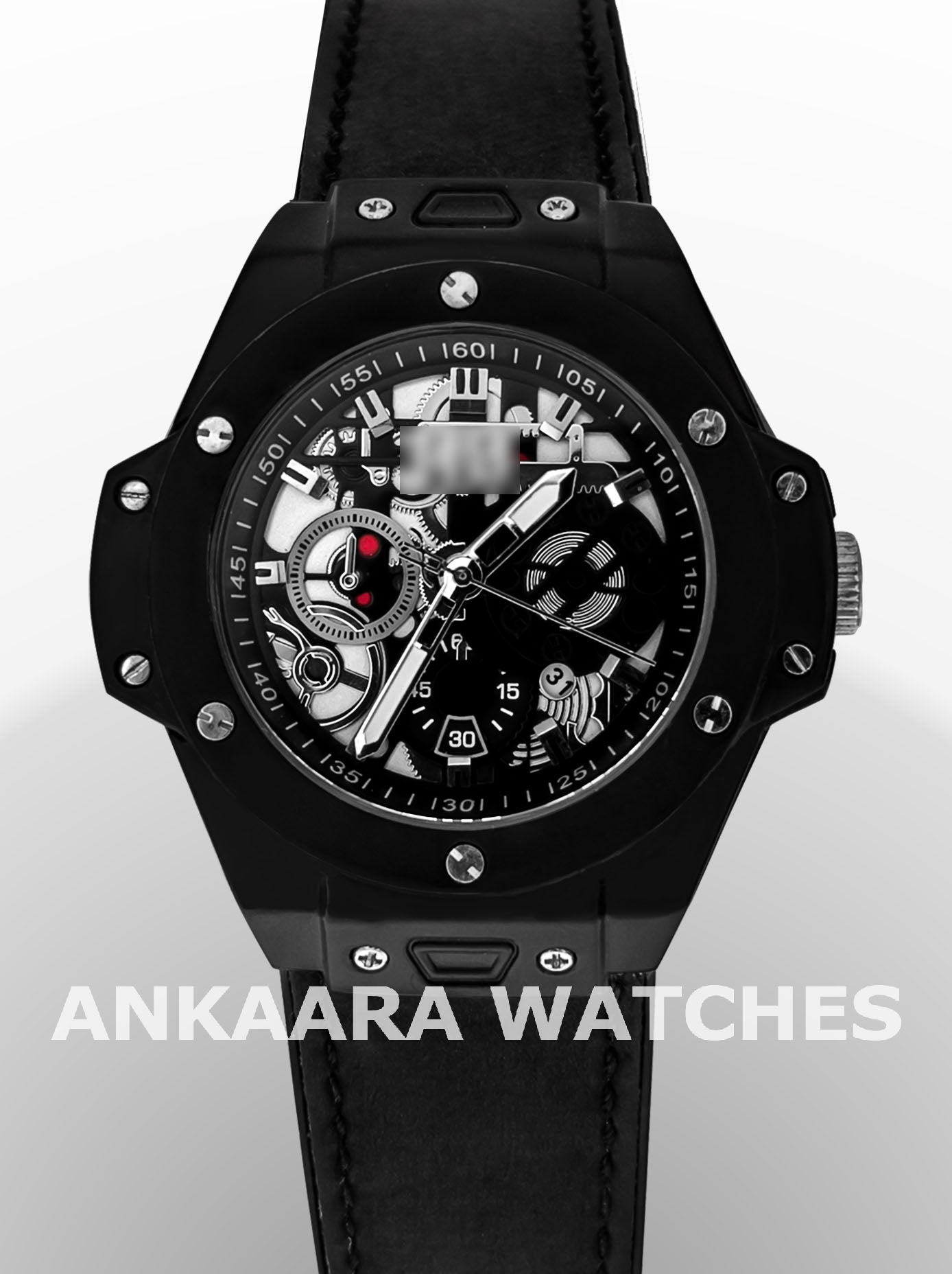 Black and Silver Strap Watch For Men