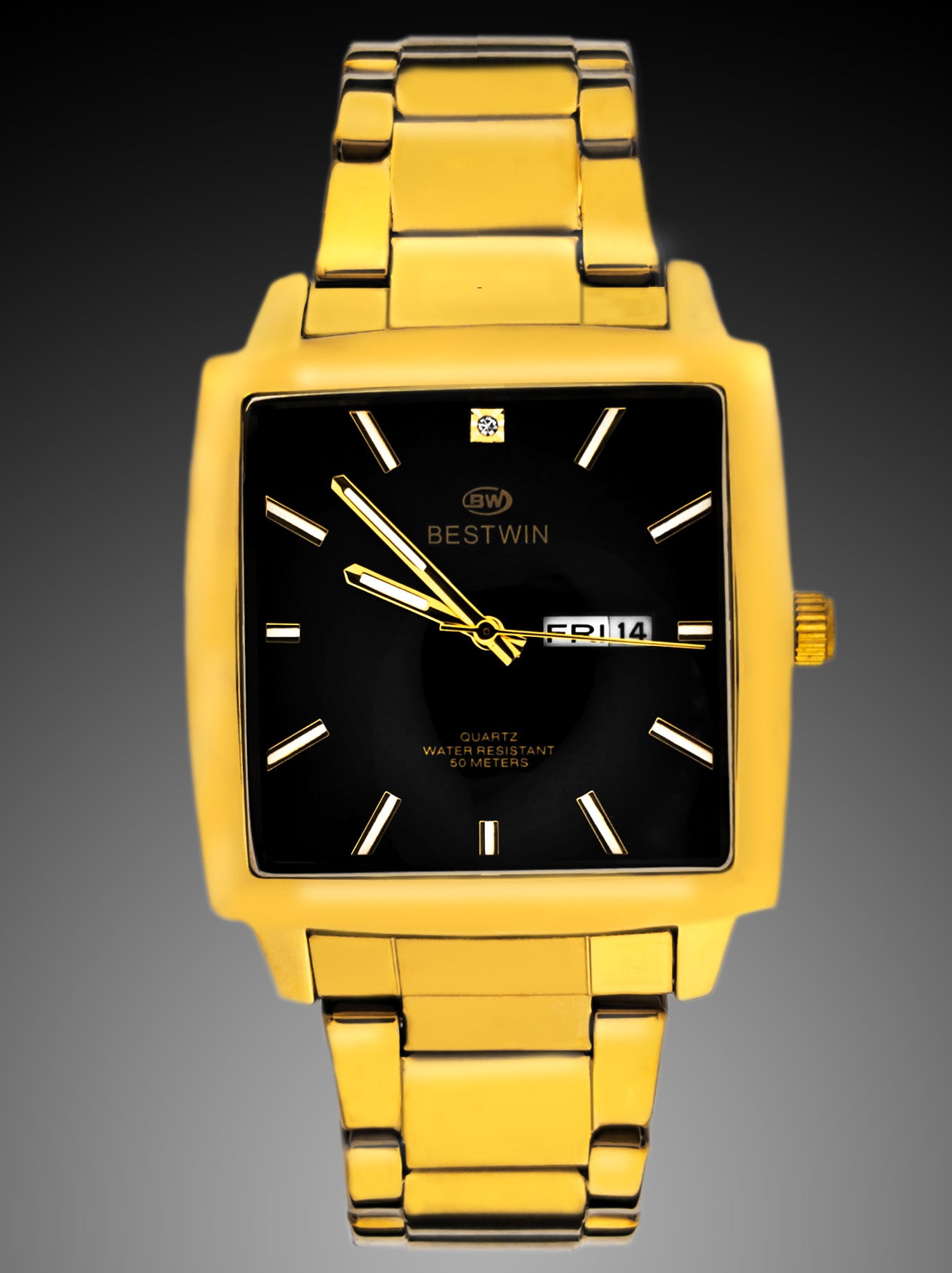 Gold Square Dial Watch For Men