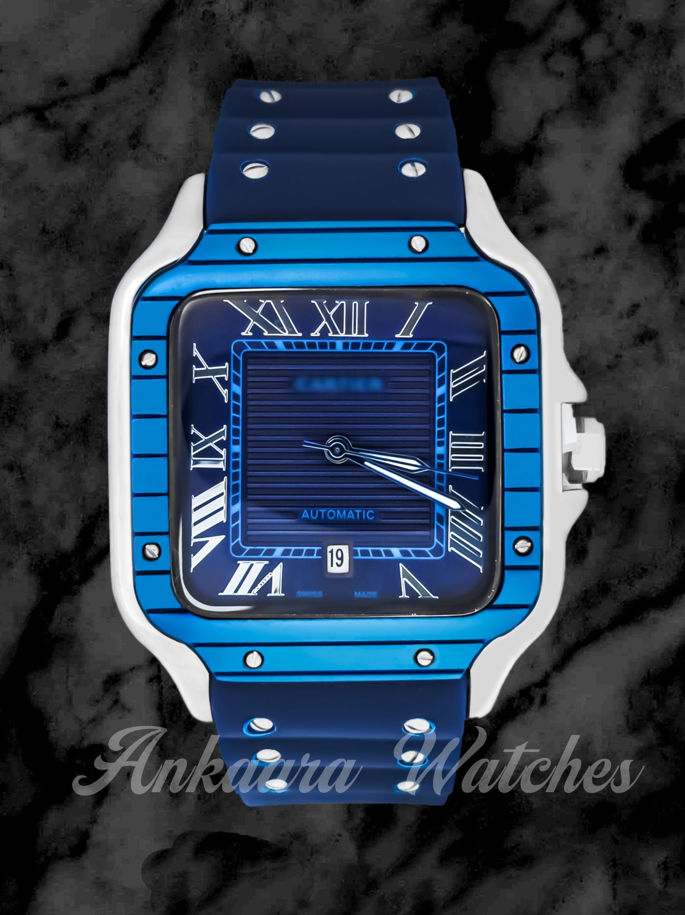 Blue Dail n Strap Watch For Men/Boys