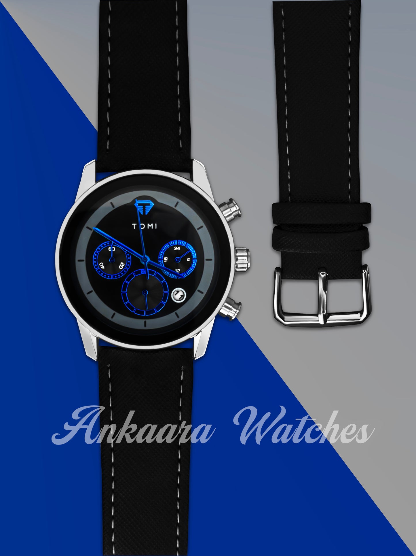 TOMI Blue Chorograph Sports Watch For Men