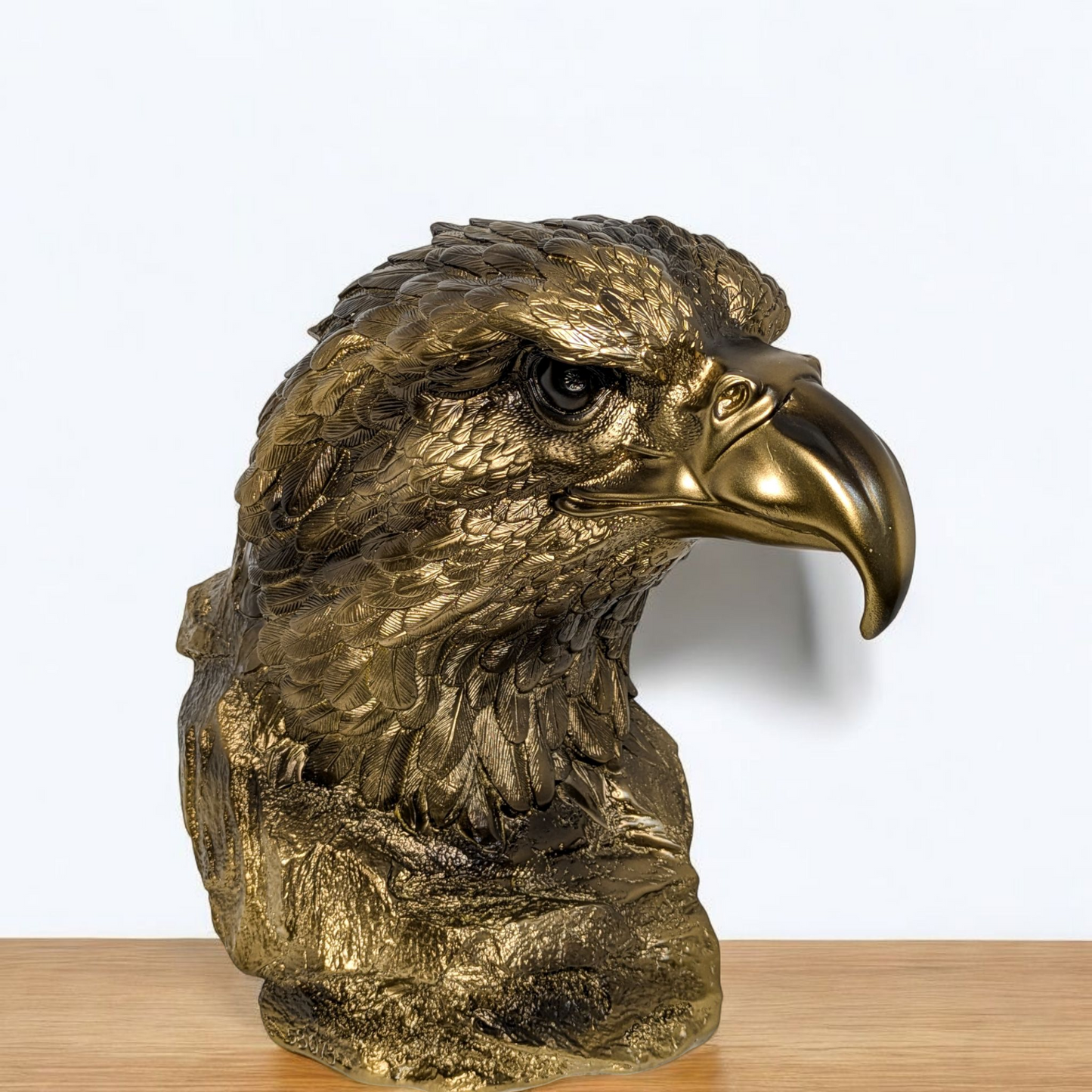Ankaaara's Antique Bronze Eagle Head Ornaments Office Home Decoration Resin Crafts (More Graceful)