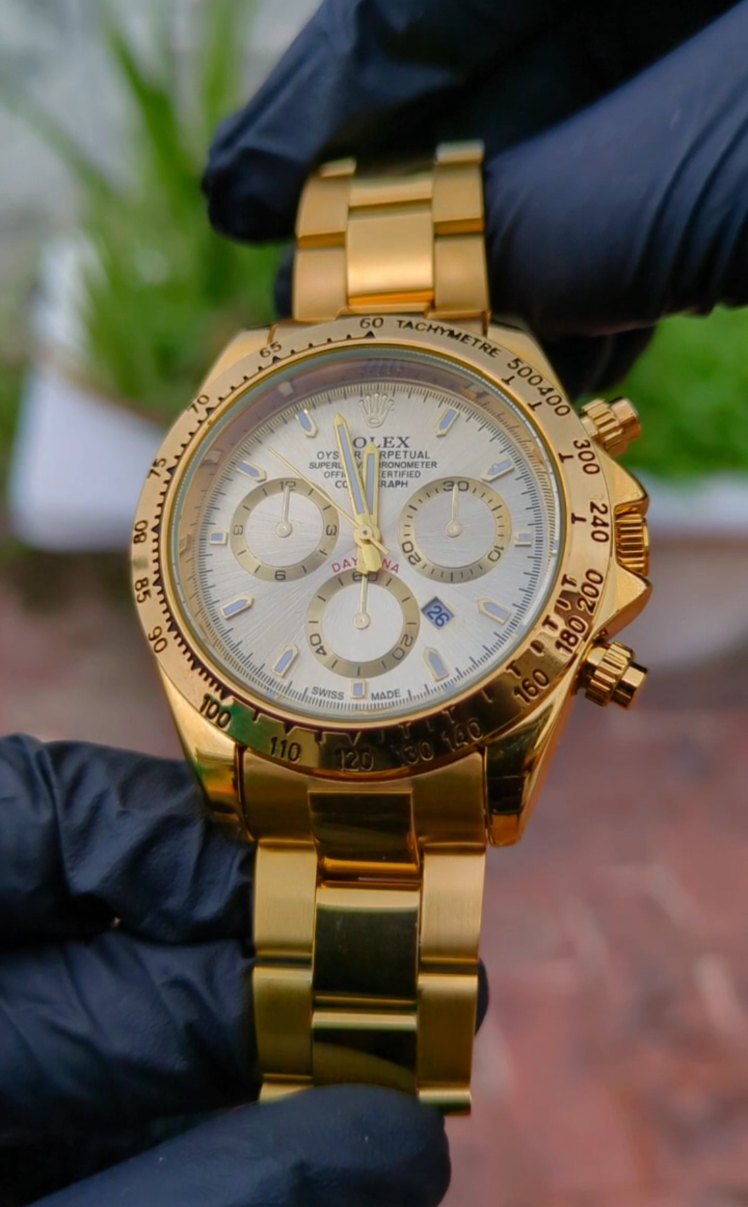 Gold Daytona style Men Fashionable Watch