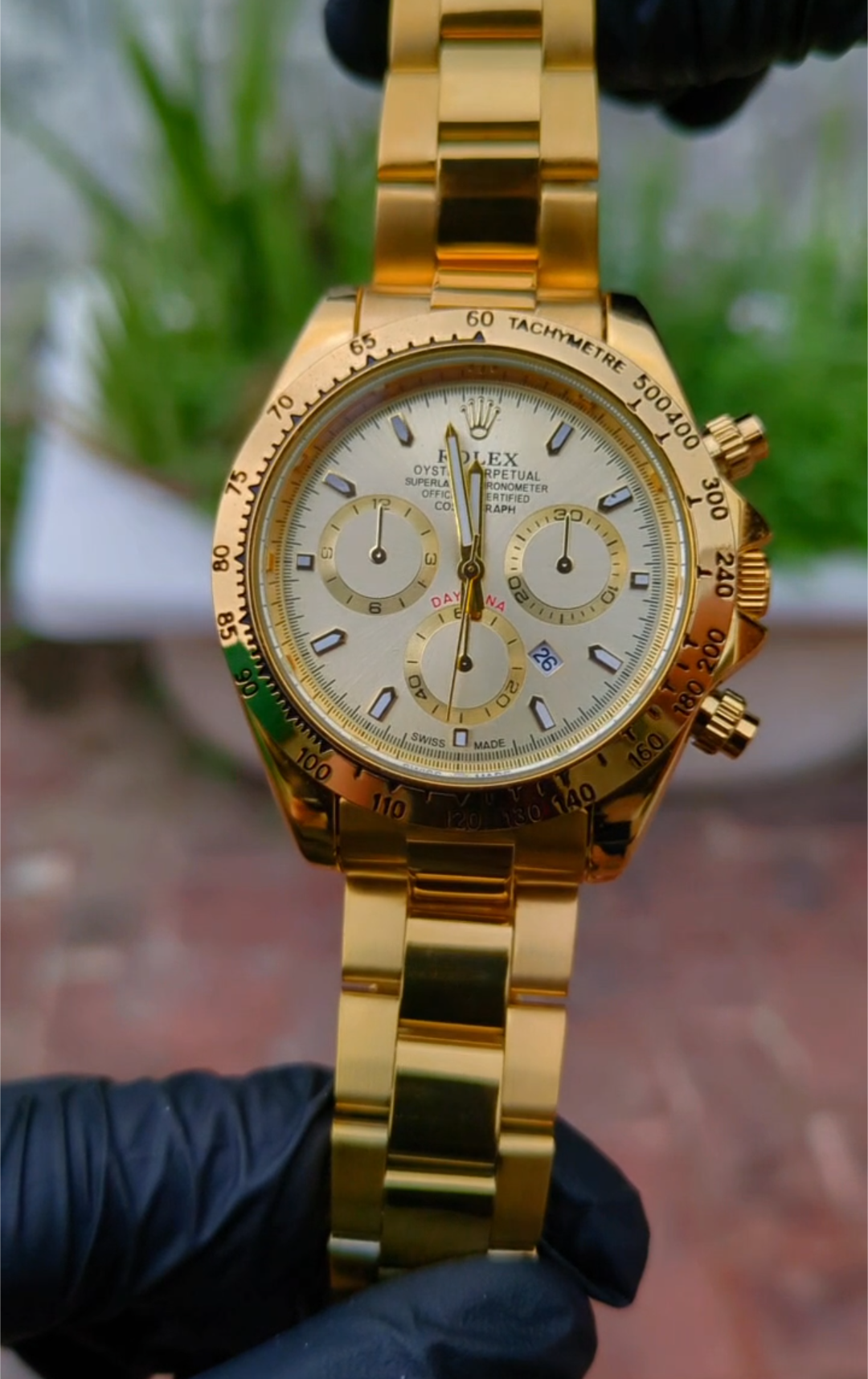 Gold Daytona style Men Fashionable Watch