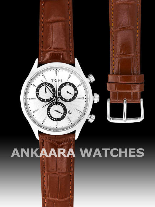 TOMI Brown n Silver Chorograph Watch For Men
