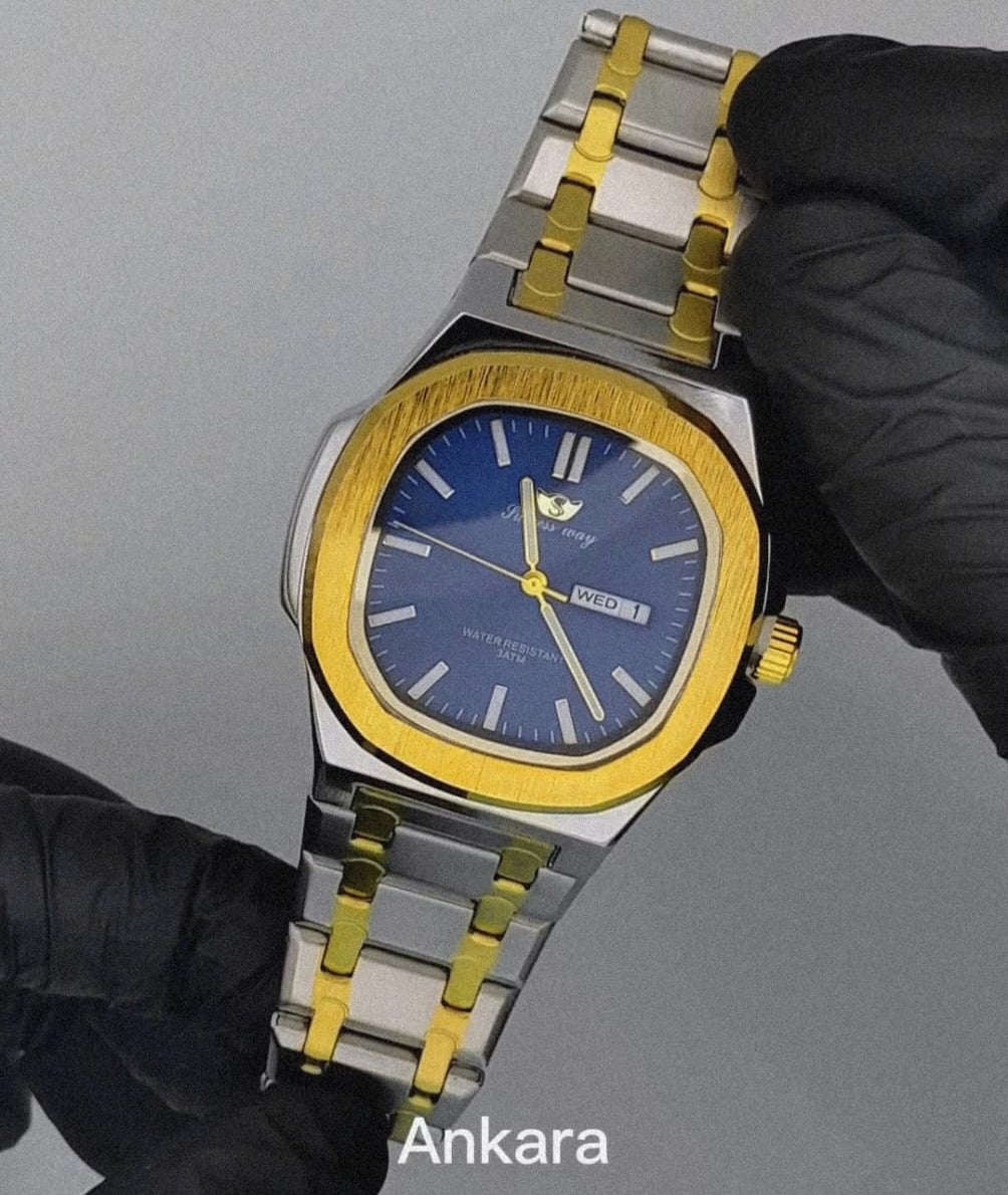 Dual Tone Chain Watch 2