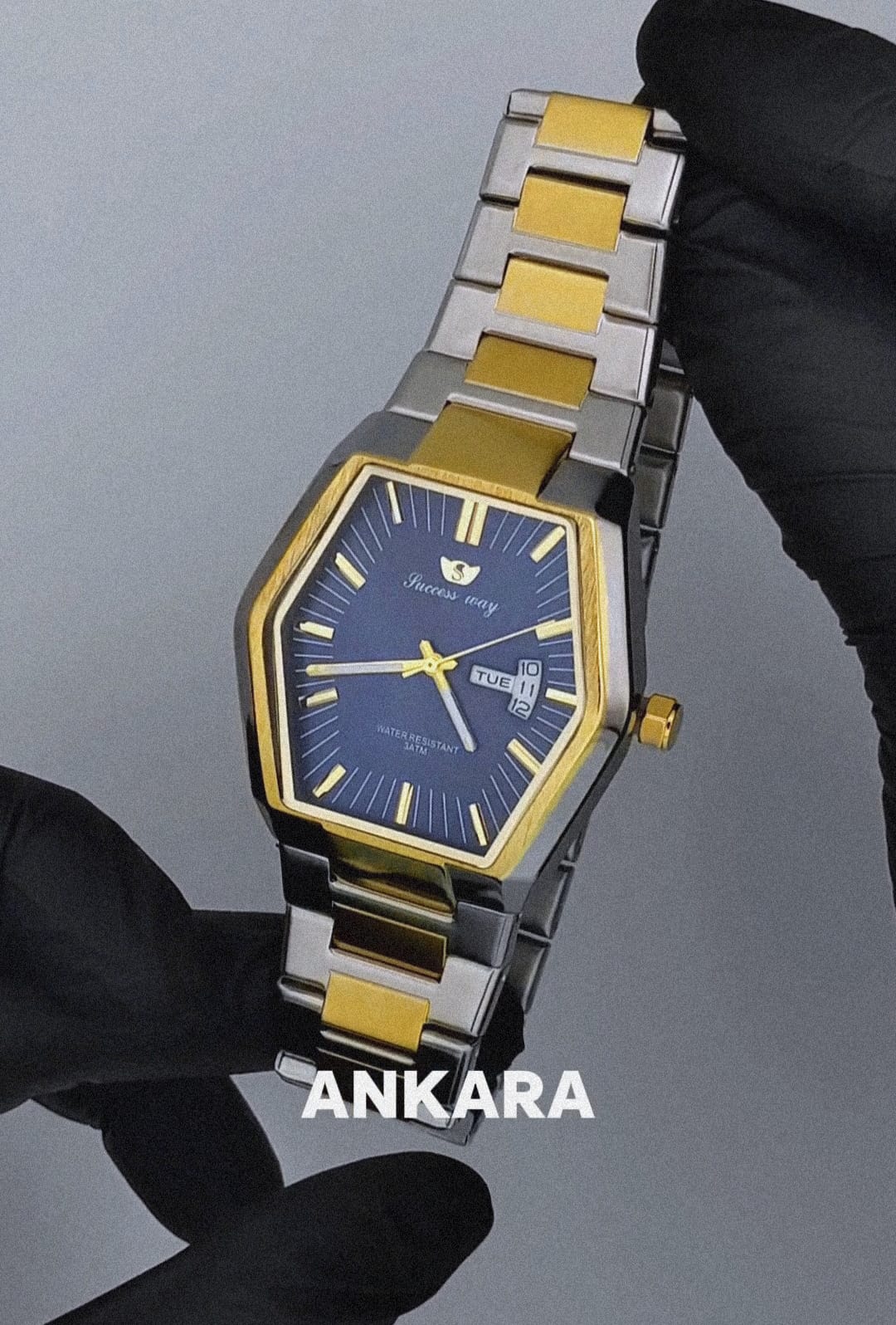 Dual Tone Chain Watch