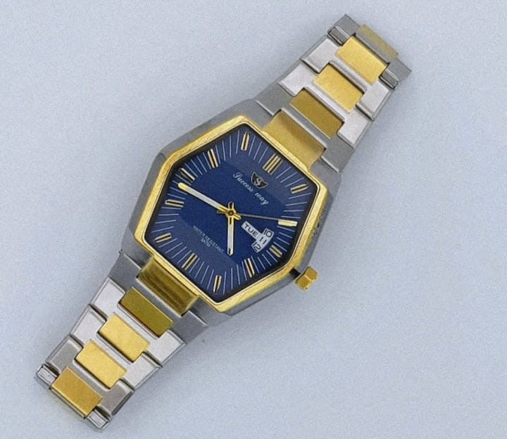 Dual Tone Chain Watch