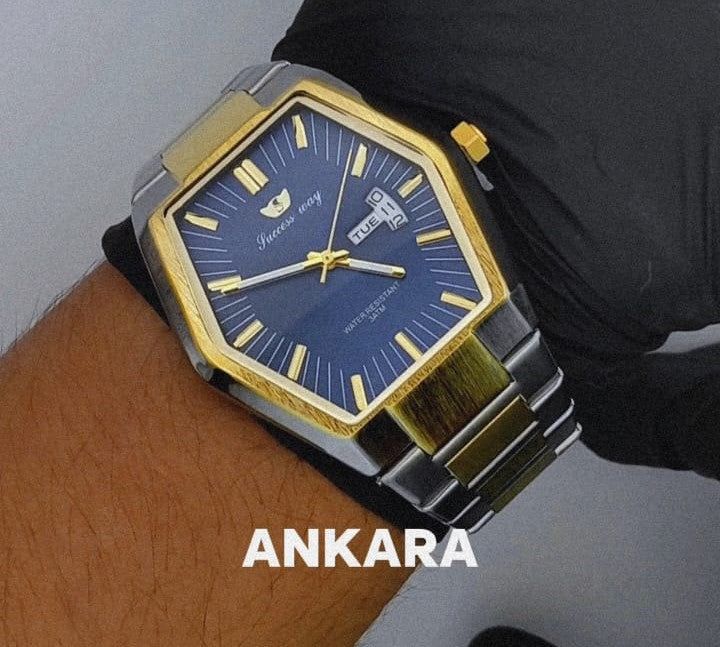 Dual Tone Chain Watch