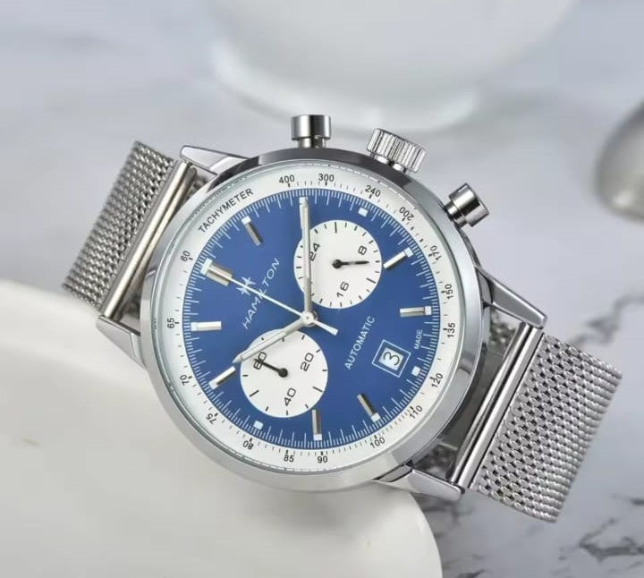 Men's Luxury Quartz Chronograph Watch AAA Grade & Luminous Hands Business Sport Dual Use Wristwatch