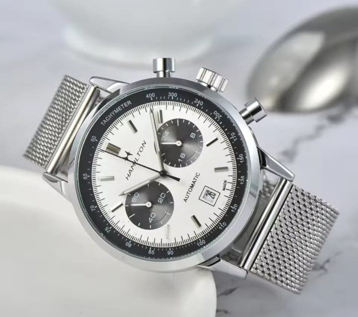 Men's Luxury Quartz Chronograph Watch AAA Grade & Luminous Hands Business Sport Dual Use Wristwatch Black
