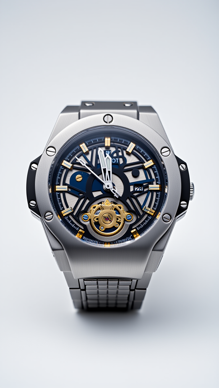 H Menz Watch Silver Heavy Weight