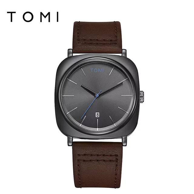 TOMI Black N Brown Watch For Men