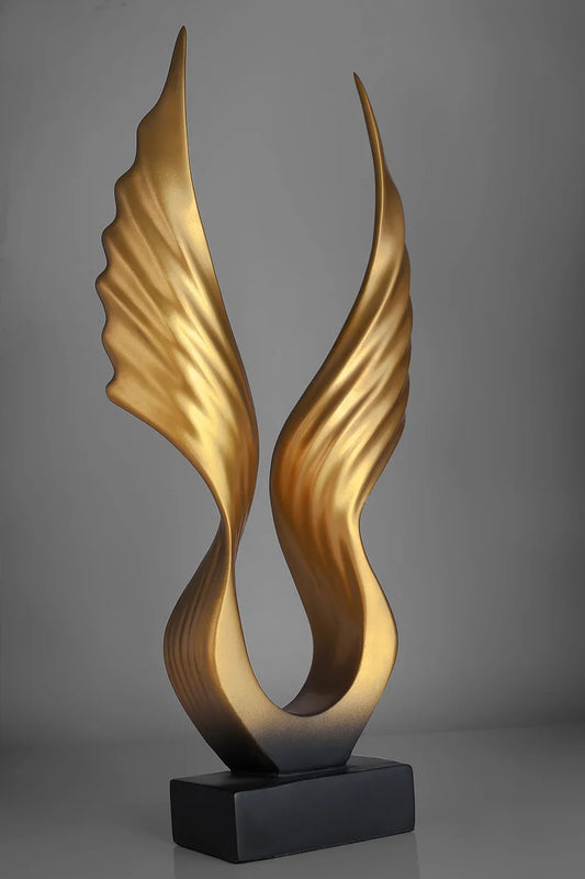 Artistry Wings Fling High Desktop Sculpture Decoration Piece (Gold)