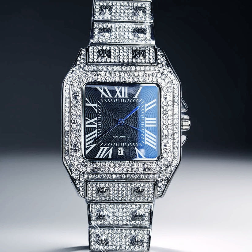 Daimond Silver Watch For Men (140 grams)
