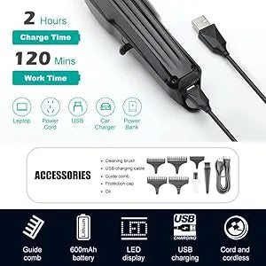 VGR V-982 Digital Display Professional Cordless Hair Clipper