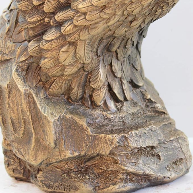 Ankaaara's Antique Bronze Eagle Head Ornaments Office Home Decoration Resin Crafts