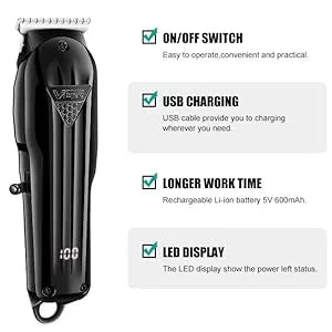 VGR V-982 Digital Display Professional Cordless Hair Clipper