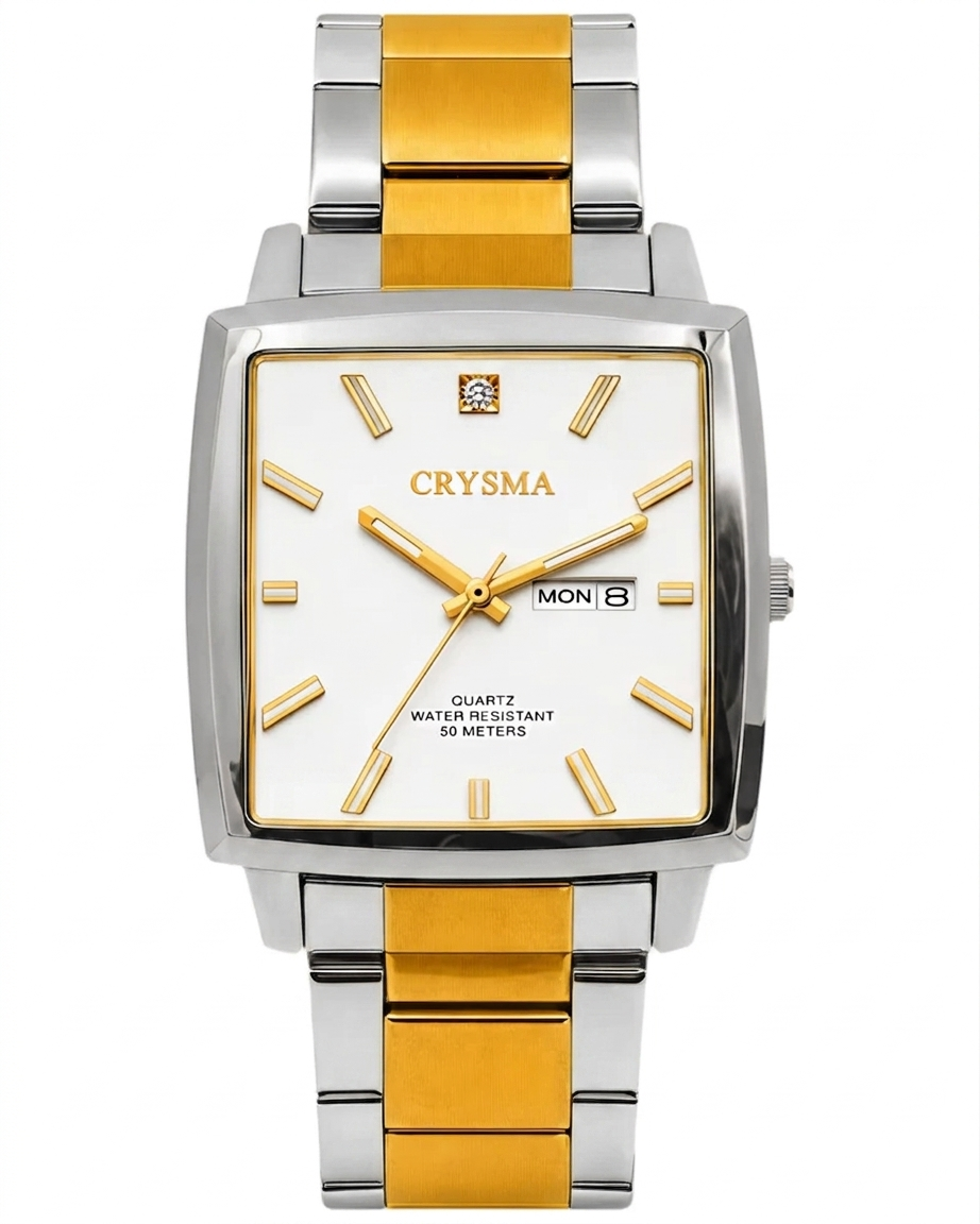 Cronify Square Dial Men Fashionable Chain Watch
