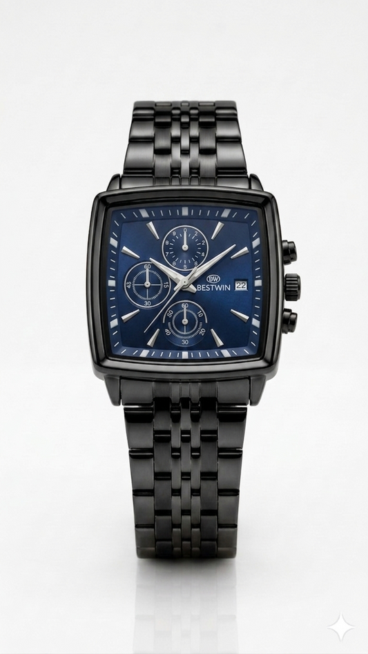 Ankaaara Classic Square Chronograph – Black