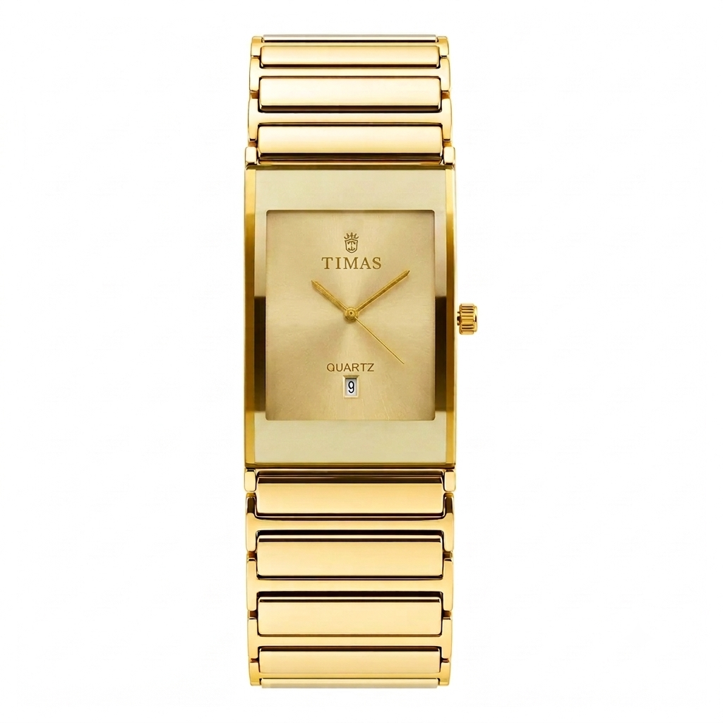 Timas Ceramic Series (Quartz) | Premium Minimalist Square Watch with  Full Gold