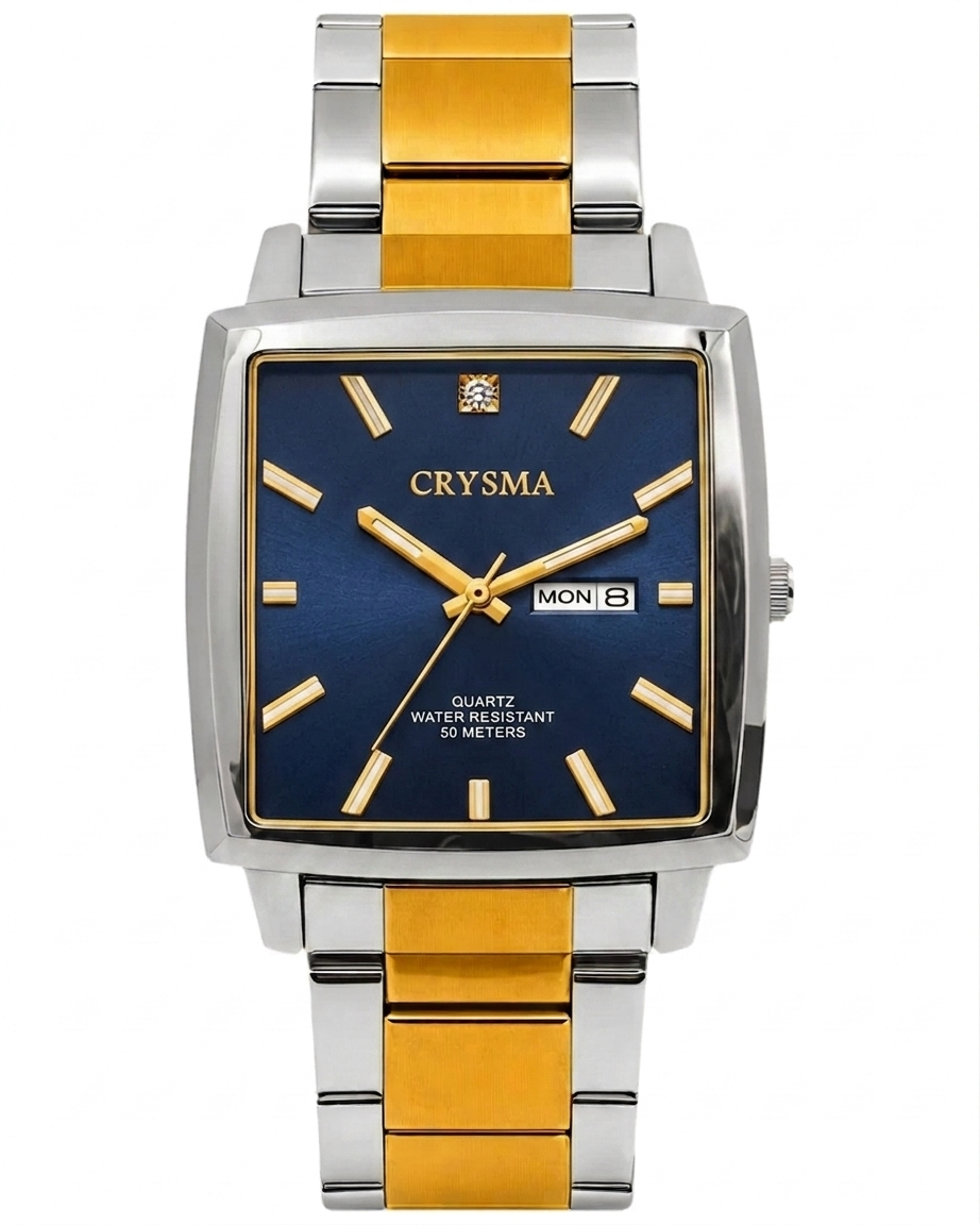 Cronify Square Dial Men Fashionable Chain Watch