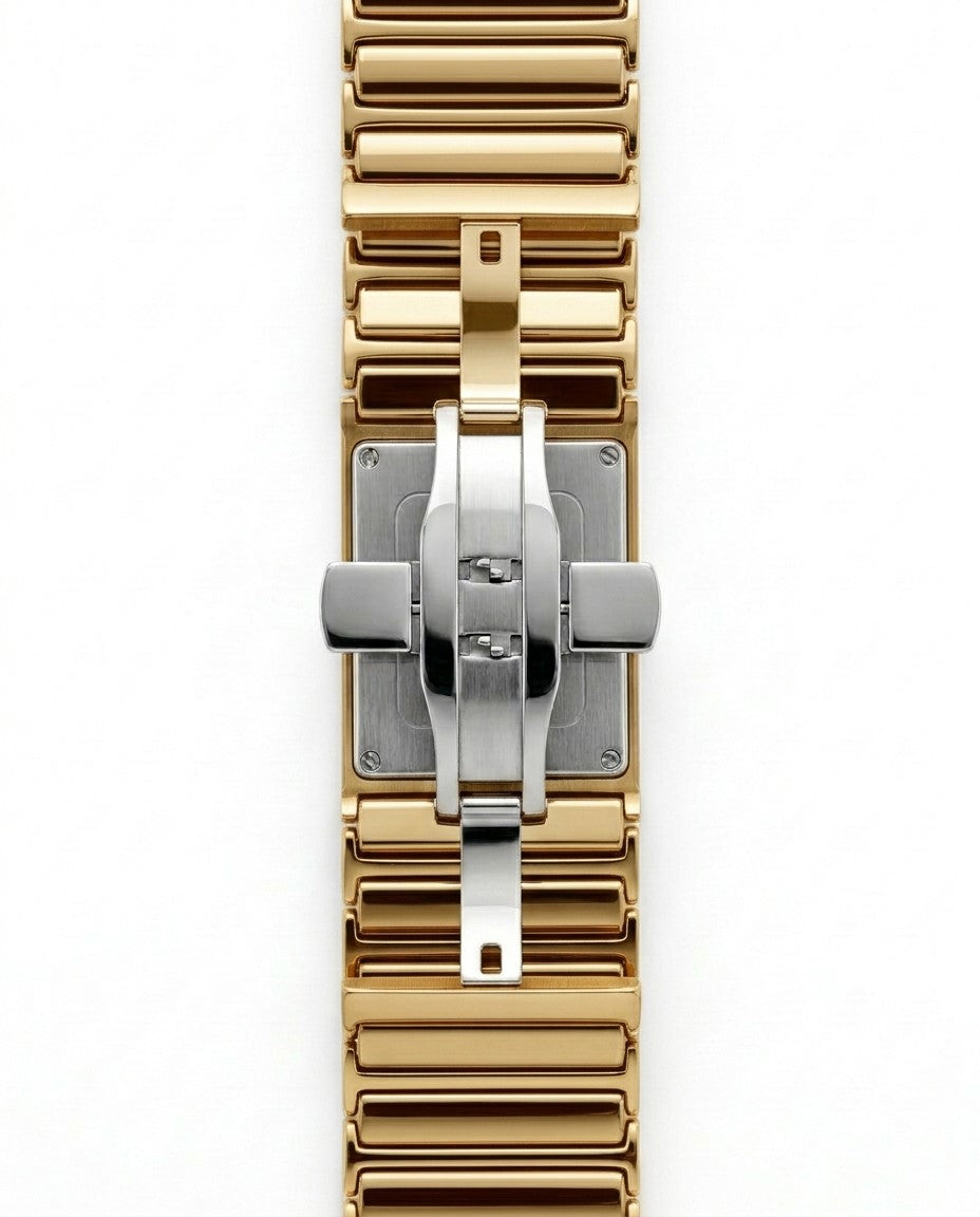 Timas Ceramic Series (Quartz) | Premium Minimalist Square Watch with  Full Gold