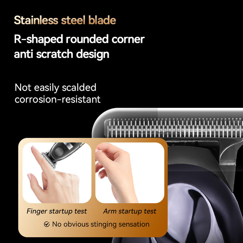 Kemei Km-1742 Stainless Steal R-blade Hair Trimmer Super Fashion Design Splicing Color High Speed Motor Hair Clipper with Hook