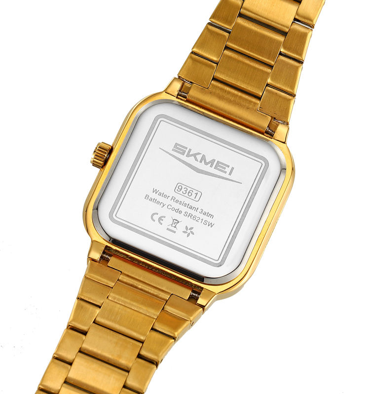 SKM Luxury Stainless Steel Quartz Watch for Men Calendar Stopwatch Waterproof Sport Men Wristwatches Clock Reloj Hombre