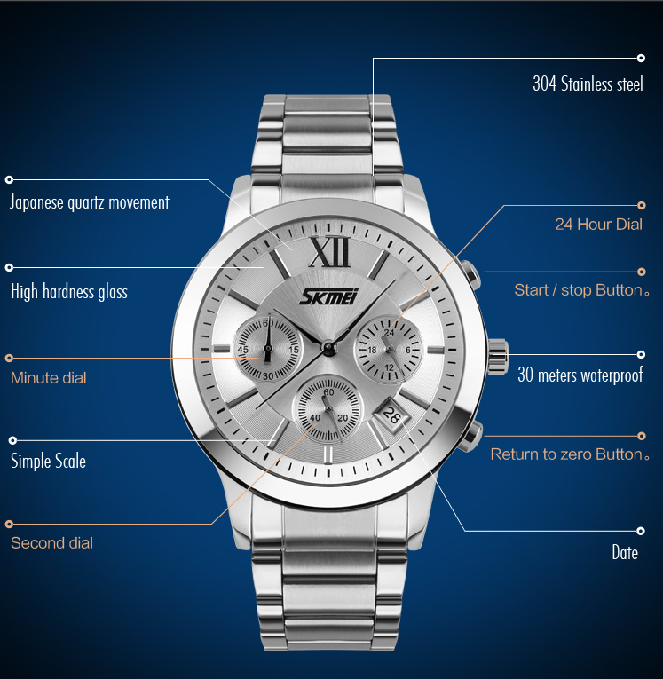 Metal Band Men Watch