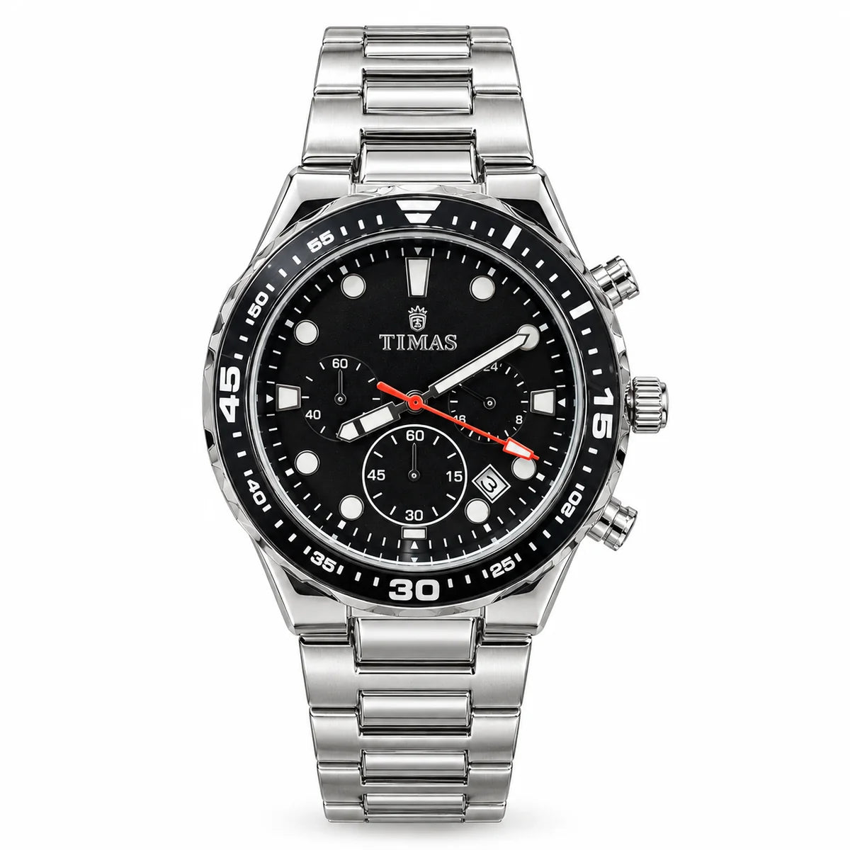 TIMAS Chronograph Quartz Watch with Functional Sub-Dials & Date Display (AWTM-00311)