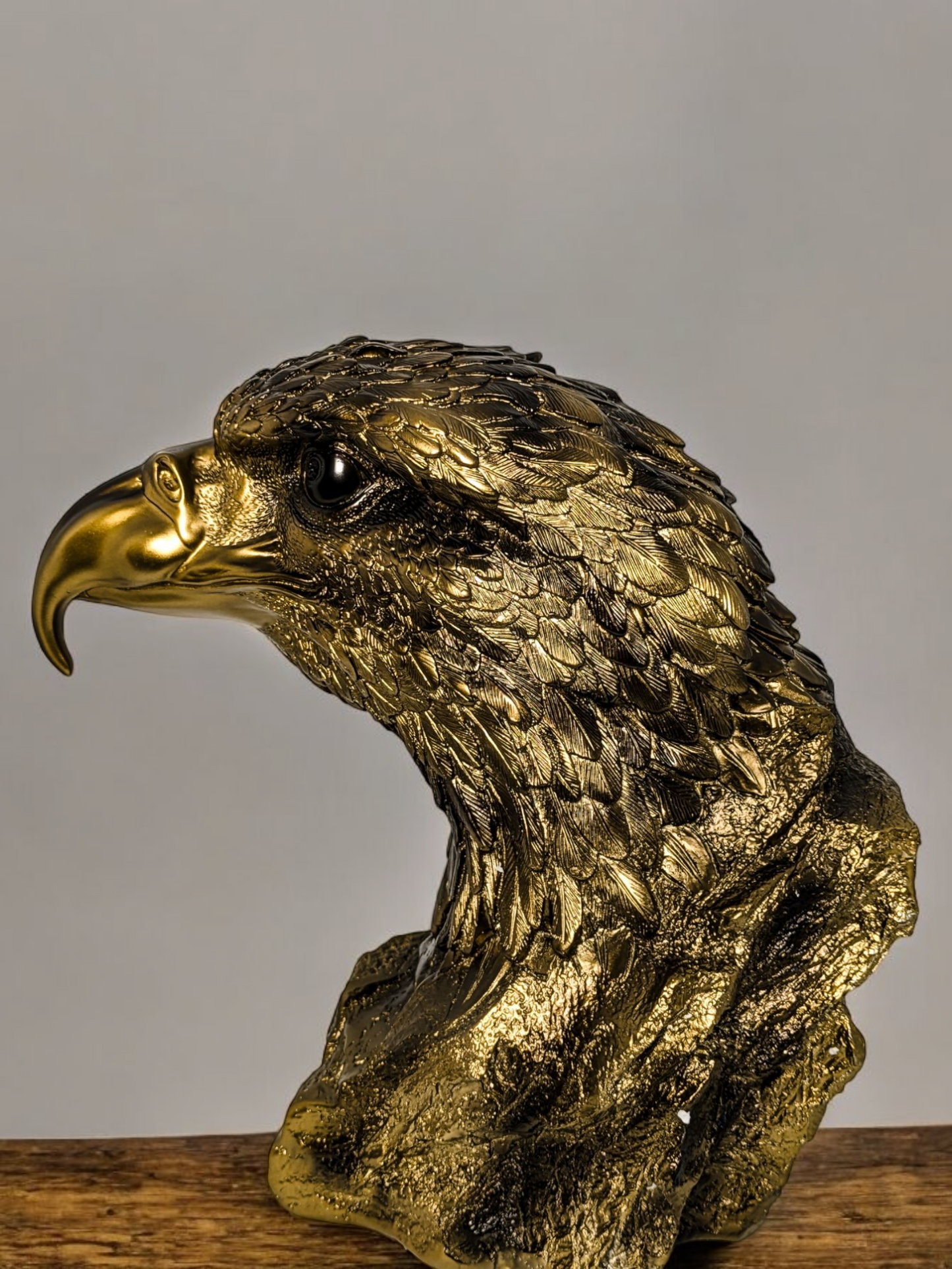 Ankaaara's Antique Bronze Eagle Head Ornaments Office Home Decoration Resin Crafts (More Graceful)