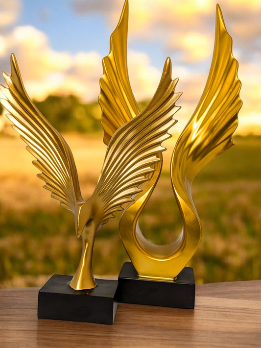 Falcon Statue Artistic Wings Set Of 2