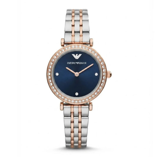 Crystal Bezel Two-Tone Women's Quartz Watch (AWEL-00281)