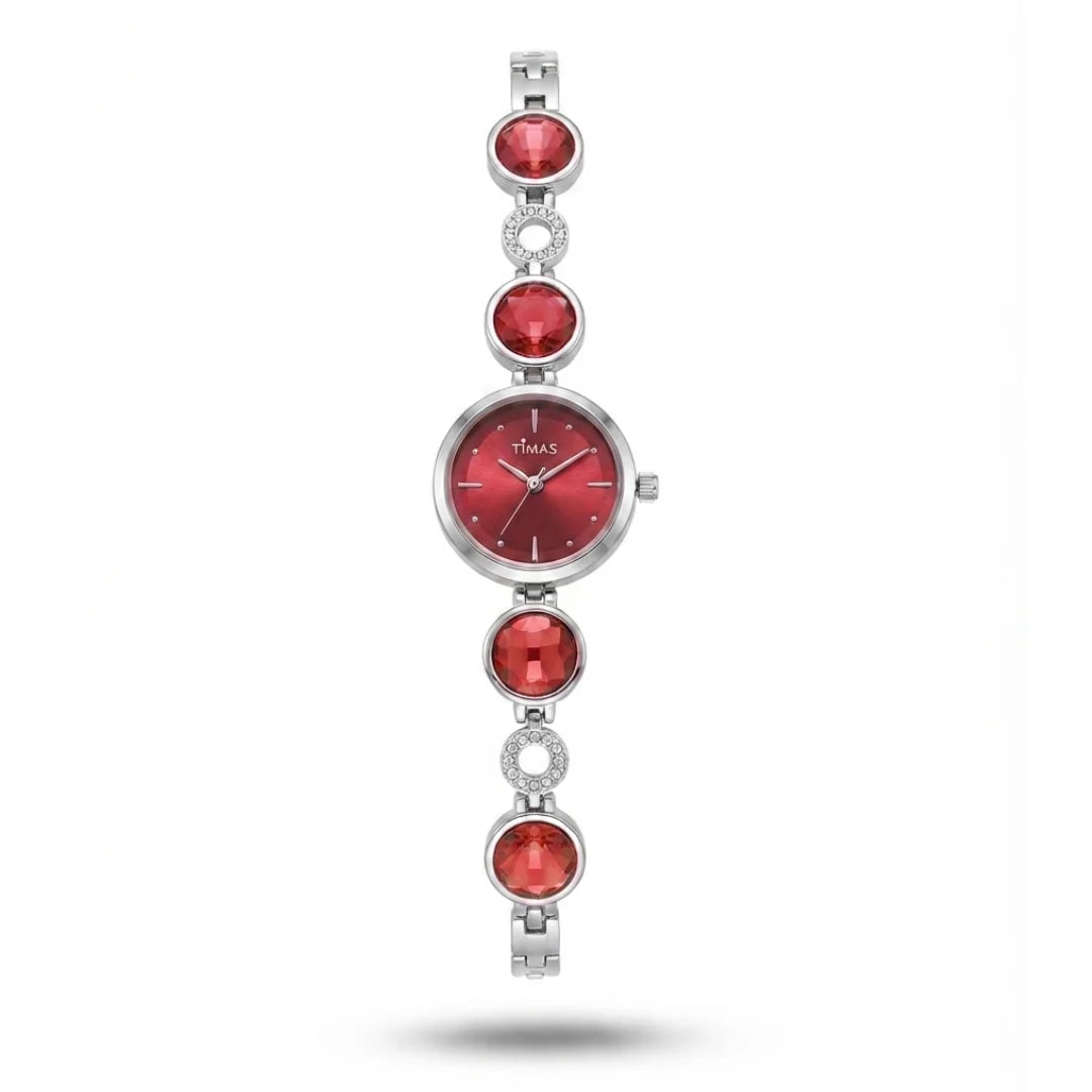 TIMAS Petite Crystal-Gem Edition | Round Gem & Circular Link Women's Jewelry (AWTL-00279)