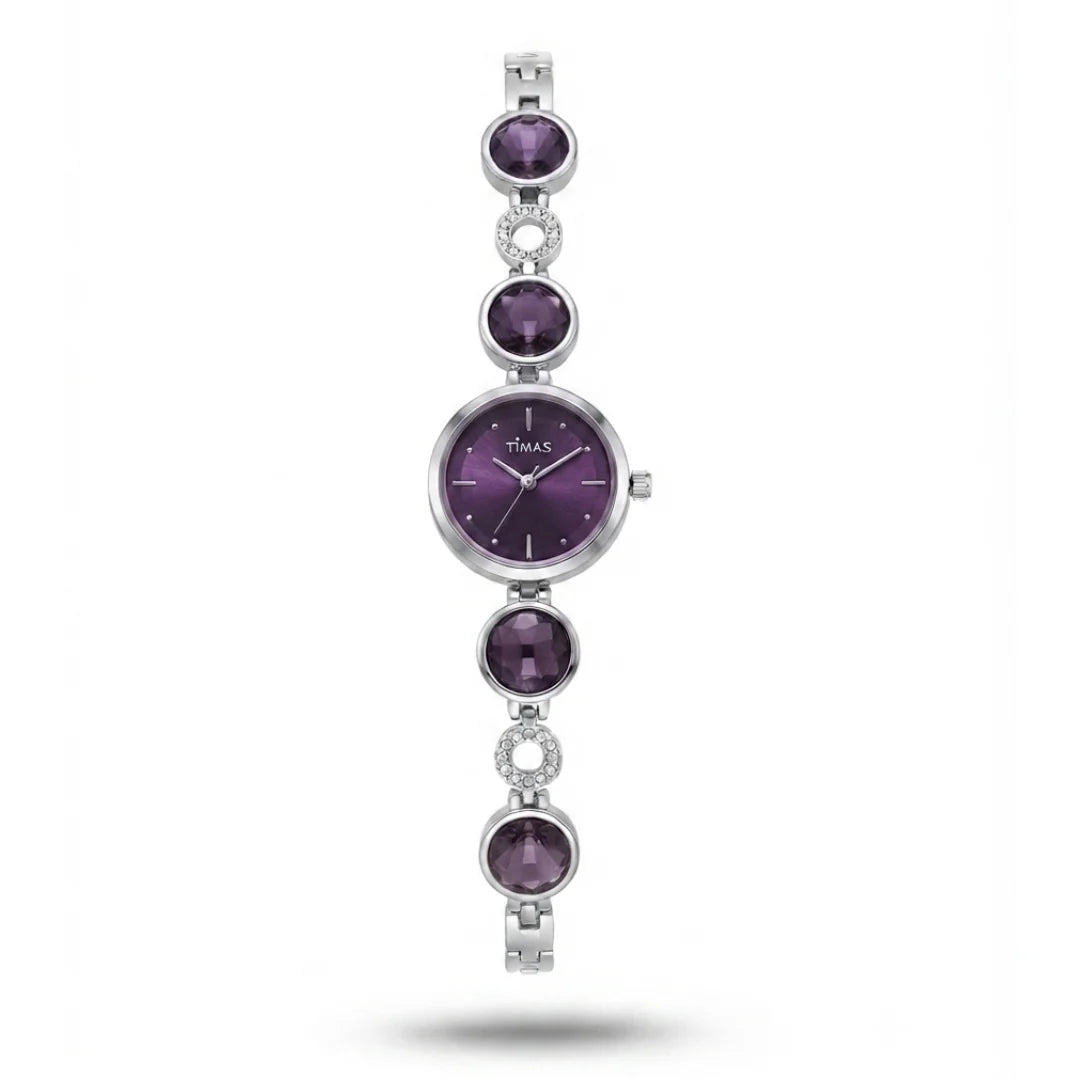 TIMAS Petite Crystal-Gem Edition | Round Gem & Circular Link Women's Jewelry (AWTL-00279)