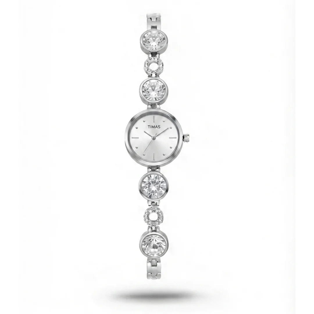 TIMAS Petite Crystal-Gem Edition | Round Gem & Circular Link Women's Jewelry (AWTL-00279)