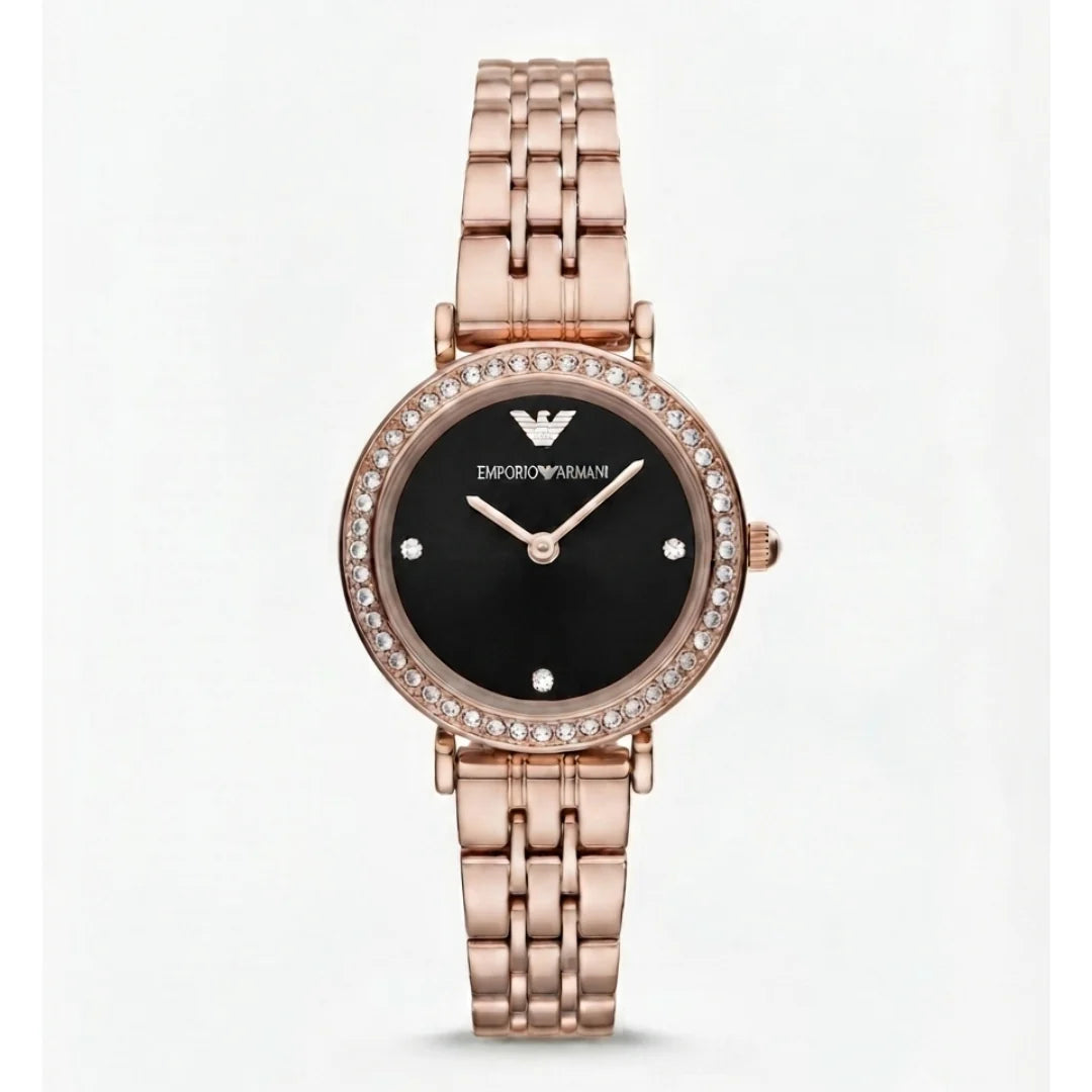 Crystal Bezel Two-Tone Women's Quartz Watch (AWEL-00281)