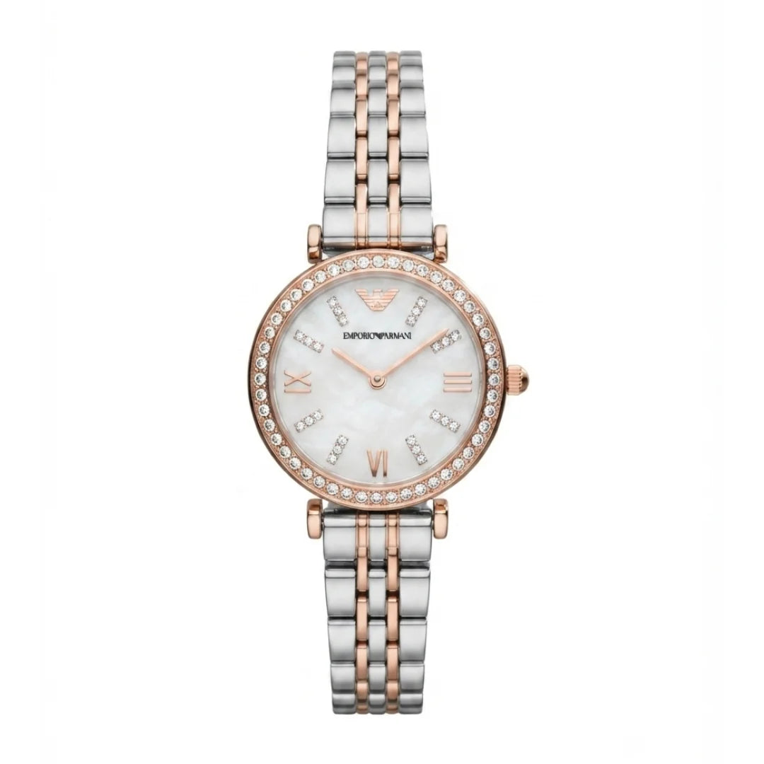 Mother-of-Pearl & Crystal Women's Quartz Watch (AWEL-00282)