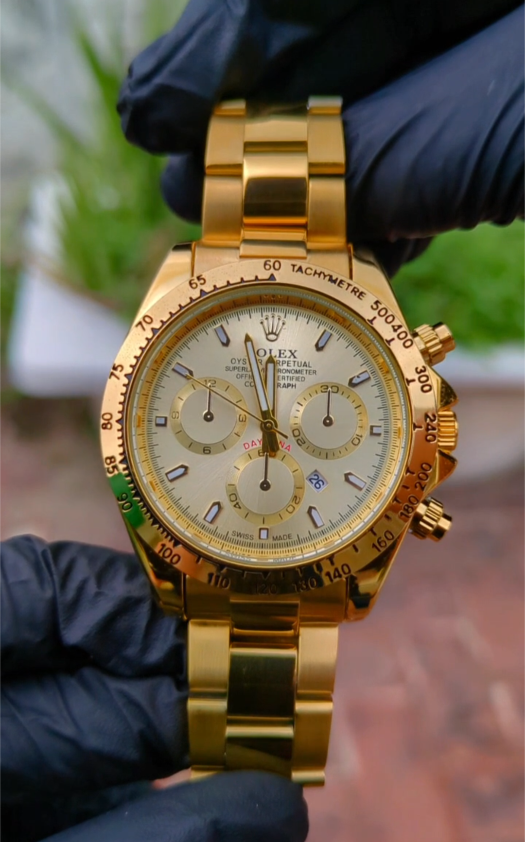 Gold Daytona style Men Fashionable Watch