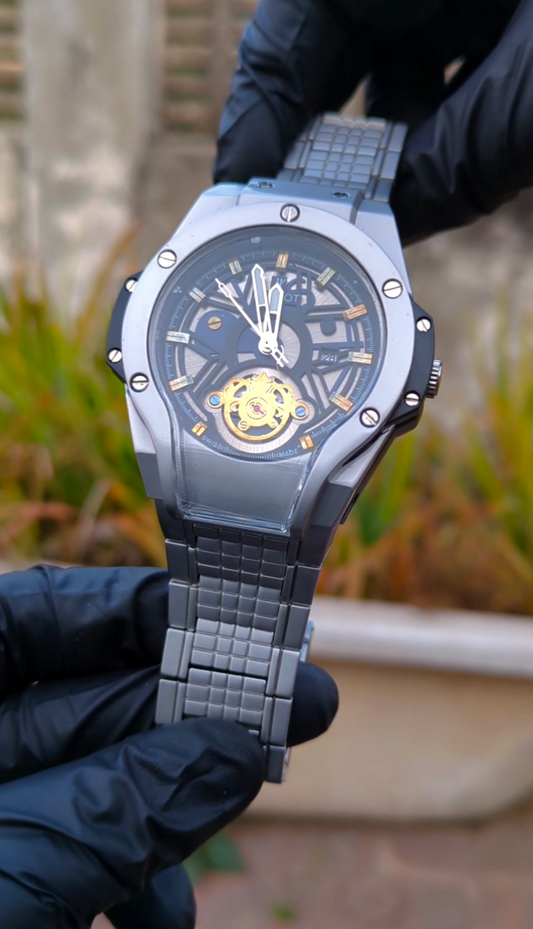 H Menz Watch Silver Heavy Weight