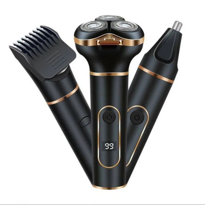 3 in 1 Rechargeable Grooming Kit - Trimmer - Shaver - DALING DL-9216 FB