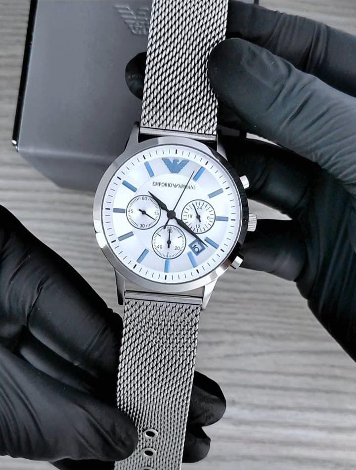 Stainless Steel Wrist Watch for Men With Orignal Box