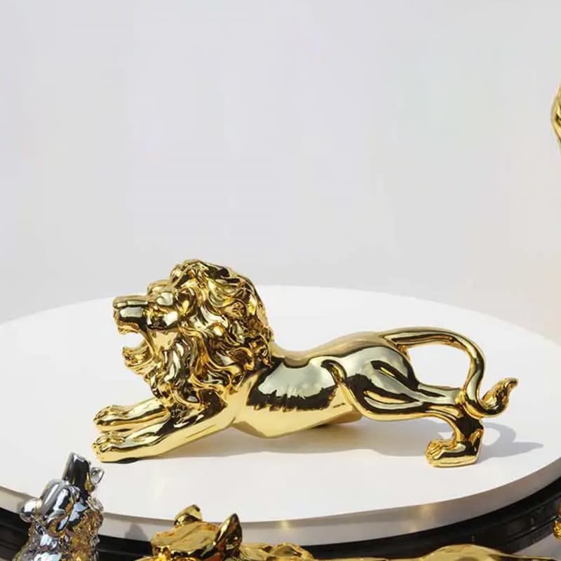 Lion Golden Car Automobile Interior Dashboard, Home Decoration Piece Accessories & Gift